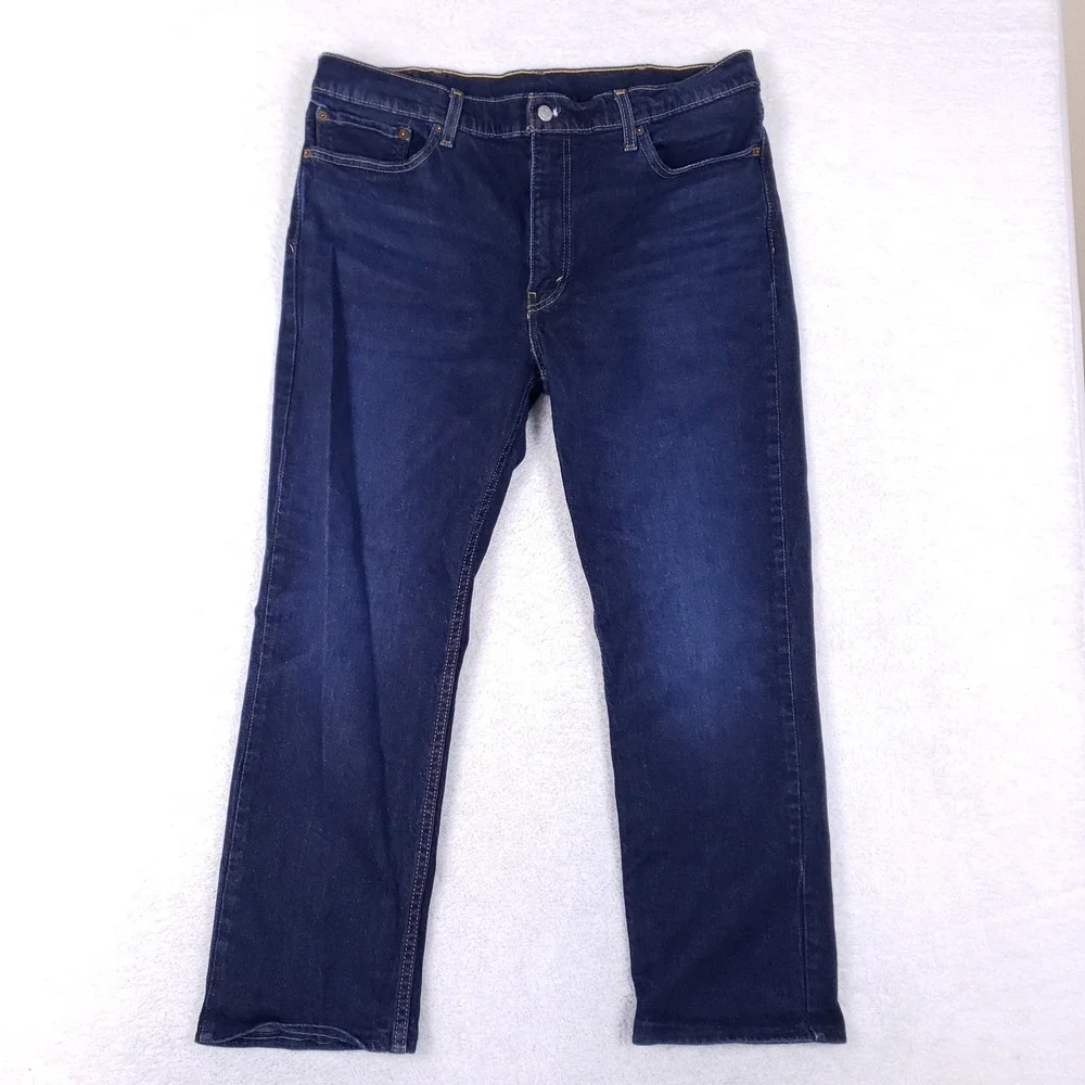 Levis 511 Slim Fit Jeans Mens 35x27 Dark Wash Blue‎ Stretch Denim Indigo